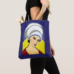 Art Deco Moderne Dame in einem Turban