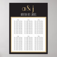 Art Deco Mongram Seating Chart