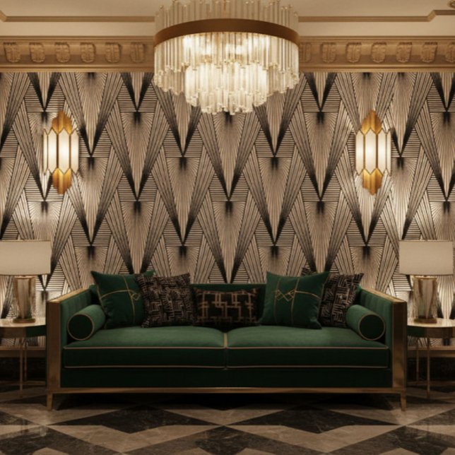 Art Deco Monochrom Tapete (Von Creator hochgeladen)