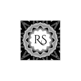 Art Deco Monogram Art Briefmarke Gummistempel