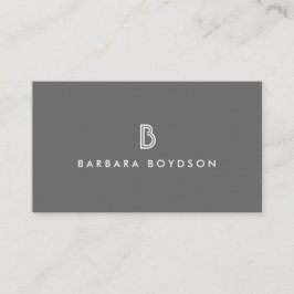 ART DECO MONOGRAM INITIAL LOGO IN GRAU UND WEISS VISITENKARTE