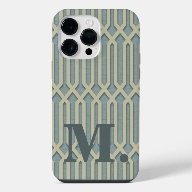 Art Deco Monogramm Anfangsbuchstabe iPhone / iPad- Hülle (Rückseite)