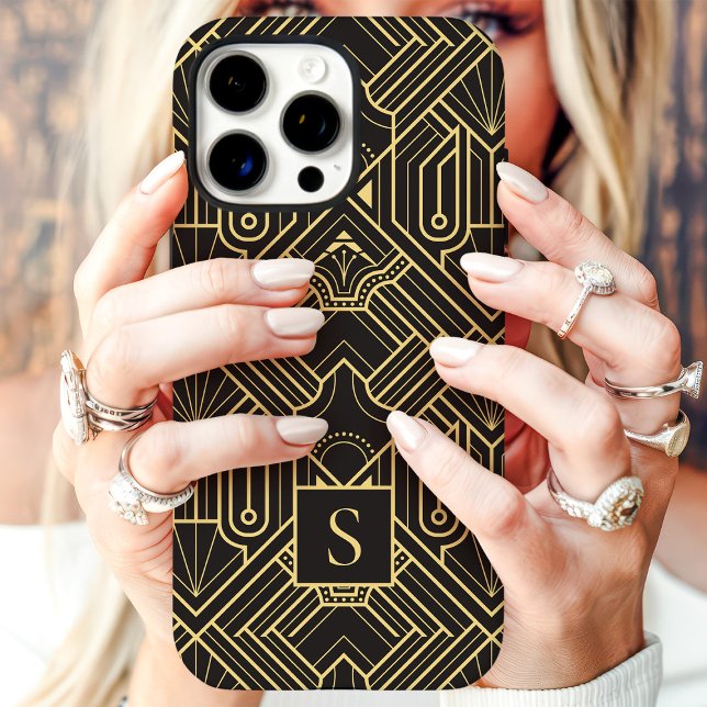 Art Deco Monogramm Case-Mate iPhone Hülle (Von Creator hochgeladen)