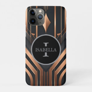 Art Deco Monogramm Kreis Namensdesign Case-Mate iPhone Hülle