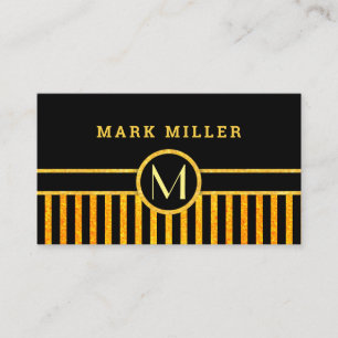Art Deco Monogramm Visitenkarte