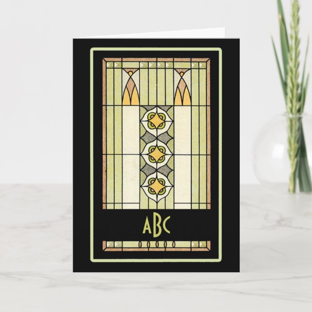 Art Deco Monogrammatikkarten (Vorderseite)