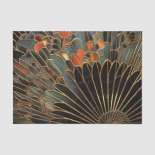 Art Deco Moody Fan Seidenpapier