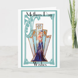ART DECO MOTHERS DAY GREETING CARD KARTE