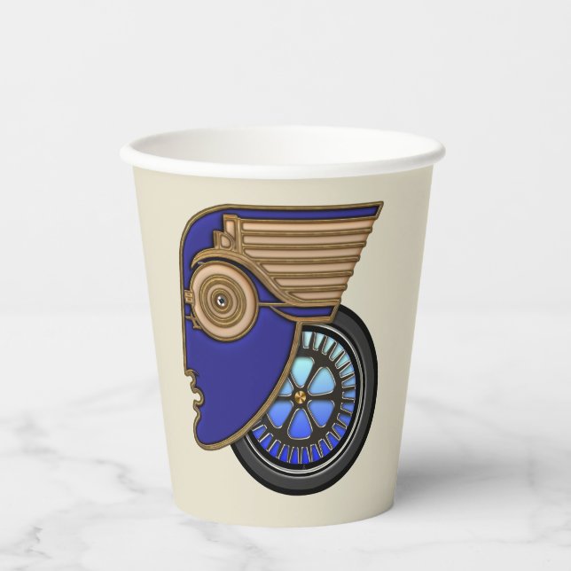 Art Deco Motorhead Pappbecher (Vorderseite)