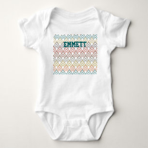 Art Deco Mountains Baby Bodysuit Strampler