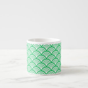 Art Deco Muschelgewölbe Geometrische Erneuerbare E Espressotasse