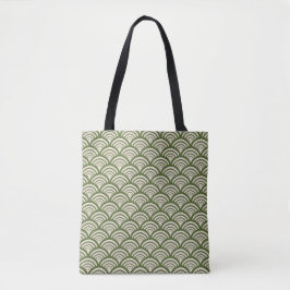 Art Deco Muschelgewölbe Olivgrün