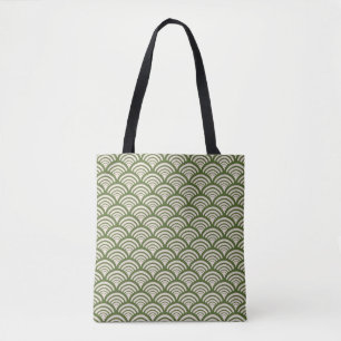 Art Deco Muschelgewölbe Olivgrün
