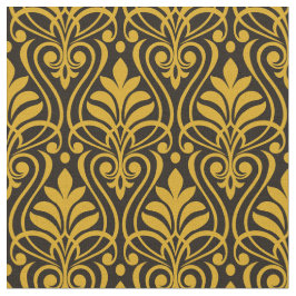 Art Deco Muster 01 - Deko Gold 2 auf Black Stoff