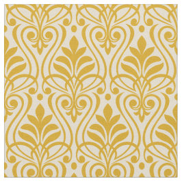 Art Deco Muster 01 - Deko Gold 2 auf Off-White Stoff