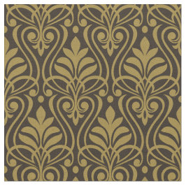 Art Deco Muster 01 - Deko Gold auf Deko Black Stoff