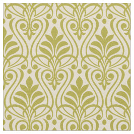Art Deco Muster 01 - Deko Gold auf Off-White Stoff