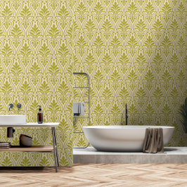 Art Deco Muster 01 - Deko Gold auf Off-White Tapete
