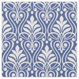 Art Deco Muster 01 - Hellrosa auf preußisch blau Stoff