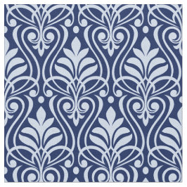 Art Deco Muster 01 - Lavender Blue on Dark Blue Stoff
