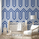 Art Deco Muster 05 - Dunkles Blau auf Lavender Blu Tapete<br><div class="desc">Art Deco Muster 05 - Dunkles Blau auf Lavender Blue</div>