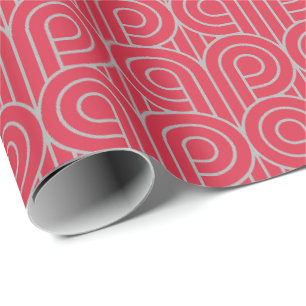 Art Deco Muster 07 - Spanisches Grau auf Paradise Geschenkpapier