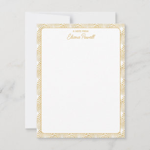 Art Deco Muster Elegante Gatsby Custom Stationery Mitteilungskarte