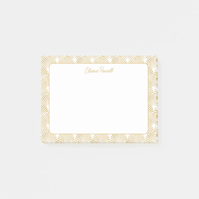 Art Deco Muster Elegante Gatsby Custom Stationery Post-it Klebezettel (Vorderseite)