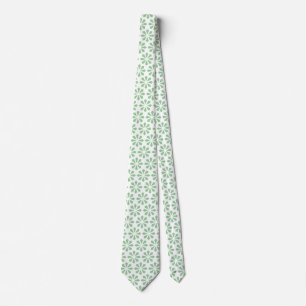 Art-Deco-Muster - Faded Green on White Krawatte