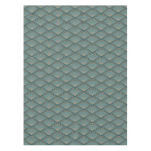 Art-Déco-Muster in aquamariner Farbe Tischdecke