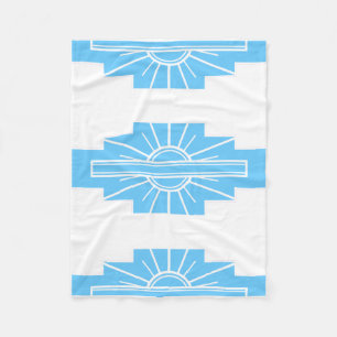 Art Deco Muster in der Blues Fleecedecke