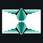 Art Deco Muster in Grüntönen Poster<br><div class="desc">Dieses Muster basiert auf klassischen Deko-Formen.</div>