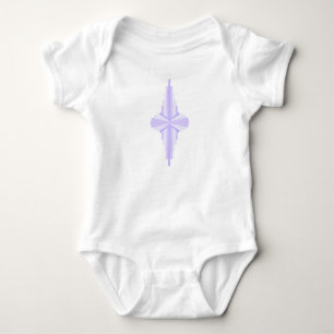Art Deco Muster in Lila Baby Strampler