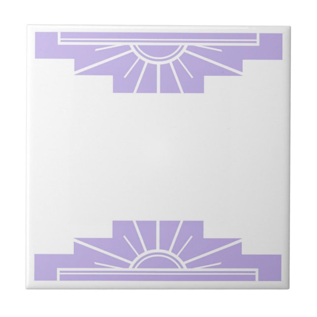 Art Deco Muster in Lila Fliese (Vorderseite)