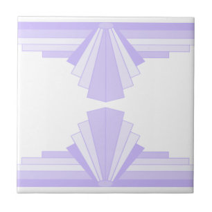 Art Deco Muster in Lila Fliese