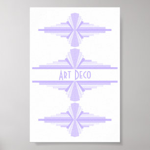 Art Deco Muster in Lila Poster