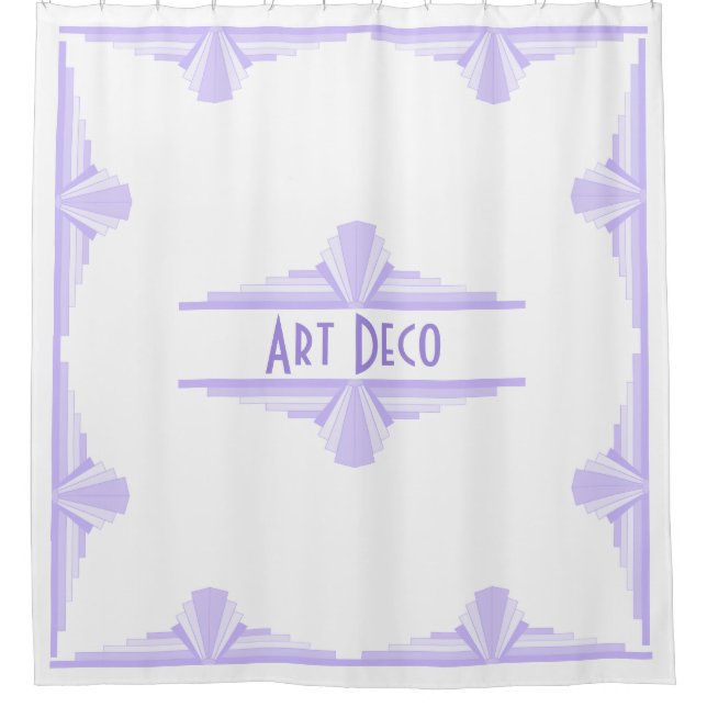 Art Deco Muster in Lilac Duschvorhang (Vorderseite)