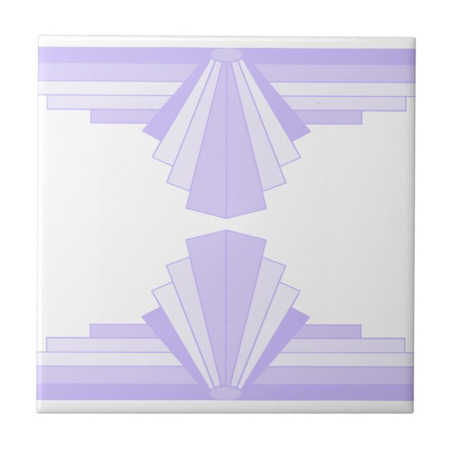 Art Deco Muster in Lilac Fliese (Vorderseite)