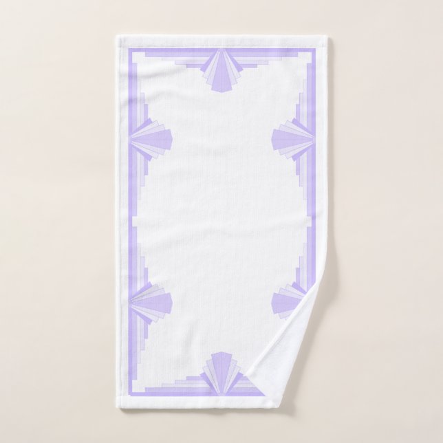 Art Deco Muster in Lilac Handtuch (Handtuch)