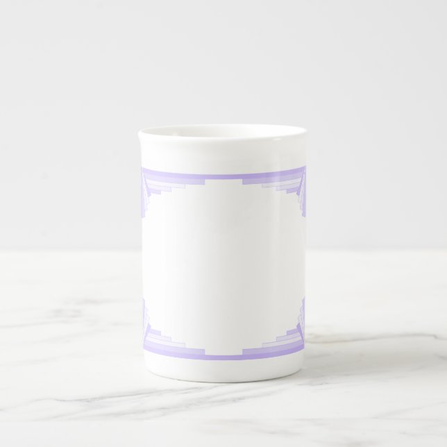 Art Deco Muster in Lilac Prozellantasse (Vorderseite)