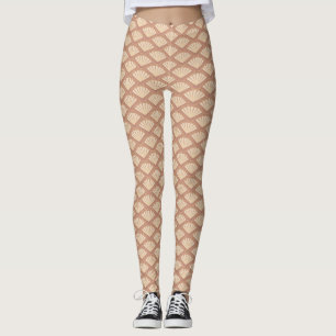 Art-Déco-Muster in Rose Leggings