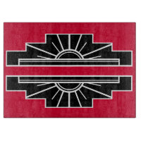 Art Deco Muster in Rot Basierend auf dem Deko der 