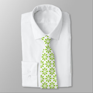 Art Deco Muster - Martian Green on White Krawatte