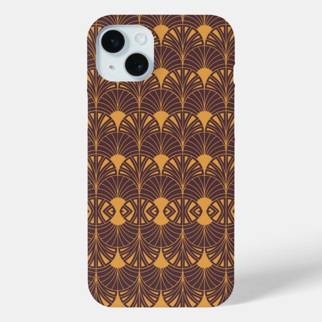 Art Deco-Muster mit fächerförmigen Motiven  Case-Mate iPhone Hülle (Rückseite)