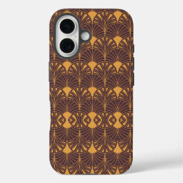 Art Deco-Muster mit fächerförmigen Motiven  iPhone 16 Hülle