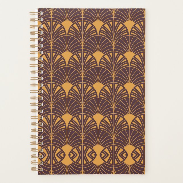 Art Deco-Muster mit fächerförmigen Motiven  Planer (Vorderseite)