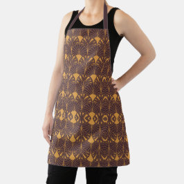 Art-Deco-Muster mit fächerförmigen Motiven  Schürze