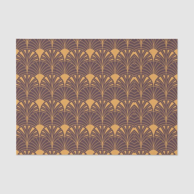 Art Deco-Muster mit fächerförmigen Motiven  Seidenpapier (Vorderseite)