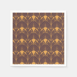 Art Deco-Muster mit fächerförmigen Motiven  Serviette