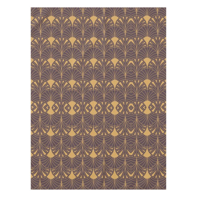 Art-Deco-Muster mit fächerförmigen Motiven  Tischdecke (Vorderseite)